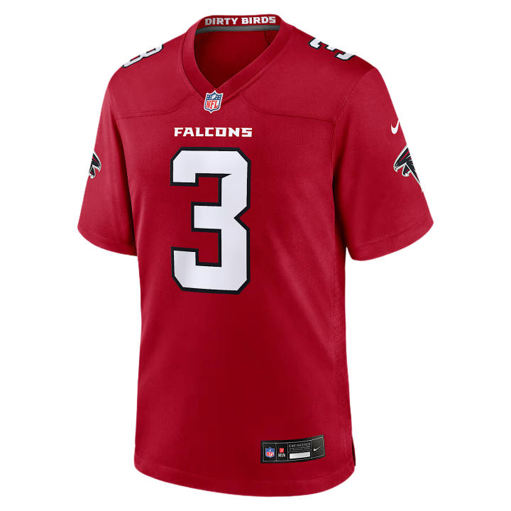 Nike Nike NFL Rugby Jerseys Men's Red V Neck Moderate