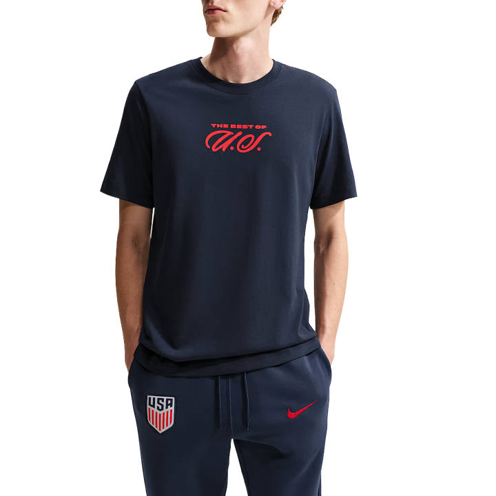 Nike Nike T Shirts Men's Obsidian Crew Neck Moderate