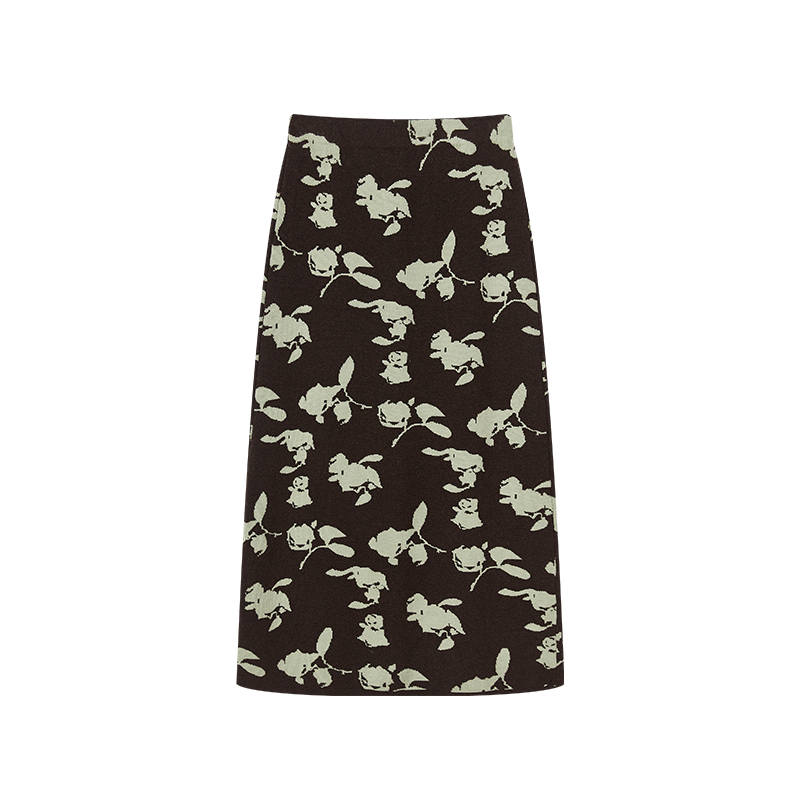 XIANGYING Casual Long Skirts Women's Coffee Moderate