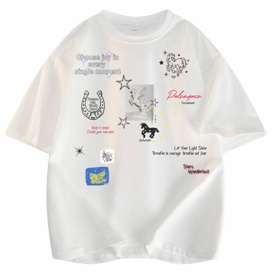 PAL ONGACO T Shirts Unisex Crew Neck Thin Straight Fit