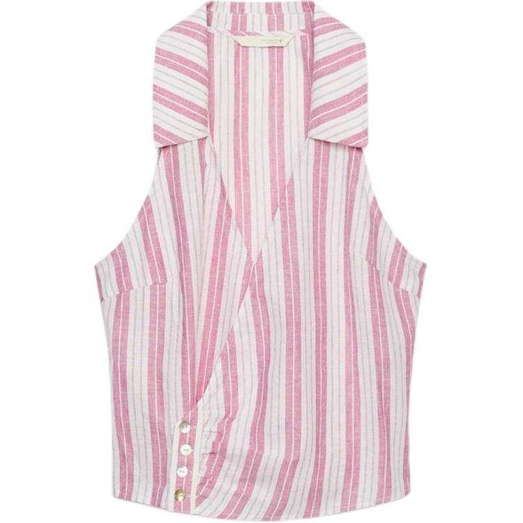 ZARA Tank Tops Women's Pink/White Other