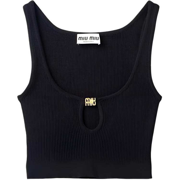 MIU MIU SS24 Tank Top Women's Black