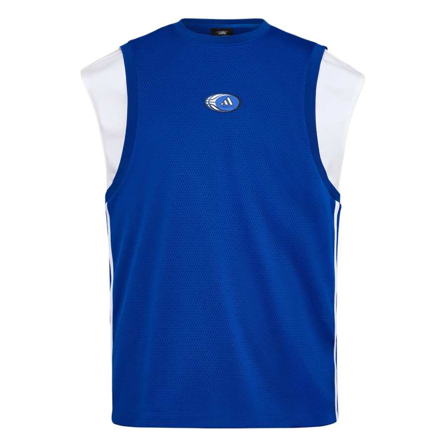 Adidas Adidas Basketball Jerseys Men's Royal Blue Crew Neck Moderate