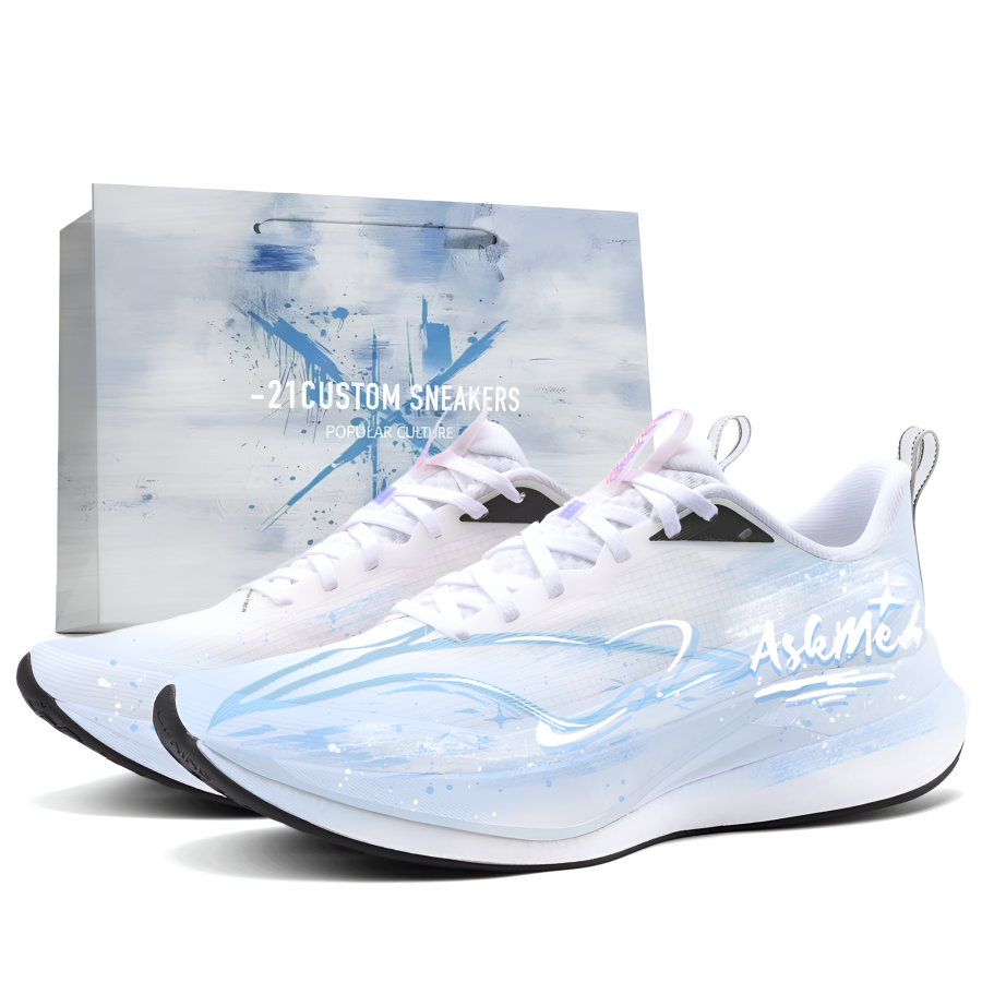 Li-Ning Li Ning Red Hare 9 PRO Running Shoes Men's Low Top White Ice Blue Gradient