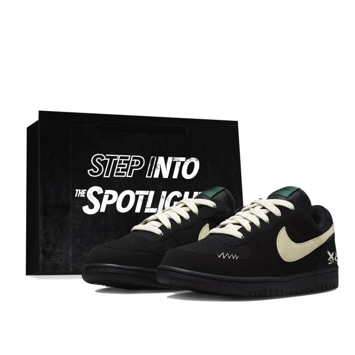 Nike Nike Big Low Lux Skateboard Shoes Men's Low Top Beige Black