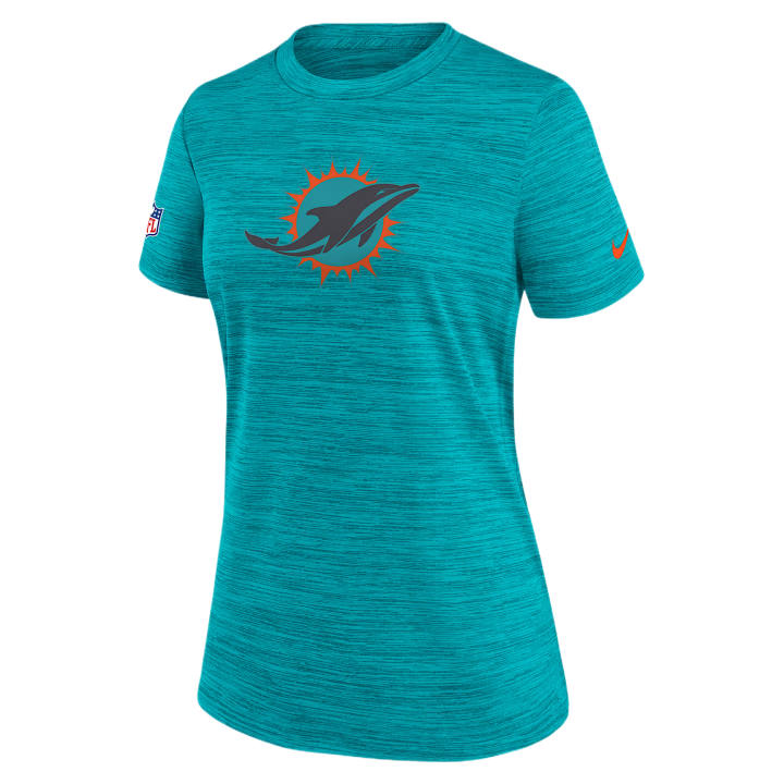 Nike Nike T Shirts Women's Aqua Blue Crew Neck Moderate