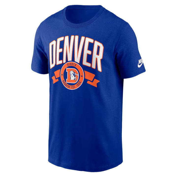 Nike Nike NFL T Shirts Men's Royal Crew Neck Moderate