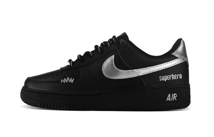 Nike Nike Air Force 1 Skateboard Shoes Unisex Low Top Black/Silver