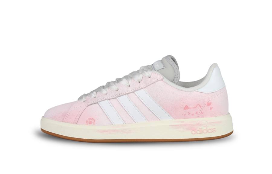 Adidas Adidas Grand Court Base 00s Skateboard Shoes Unisex Low Top Pink Gradient