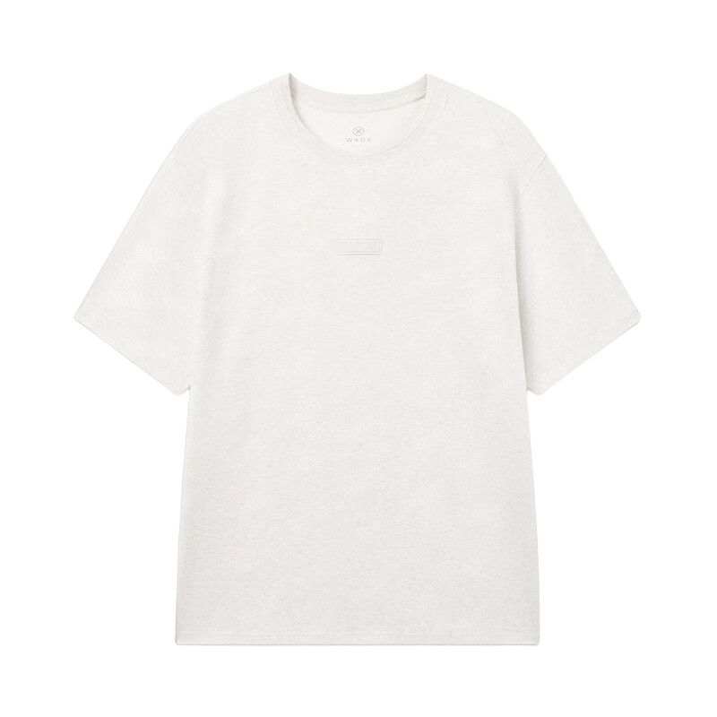 Li-Ning Li Ning T Shirts Men's Gray Crew Neck Moderate Straight Fit