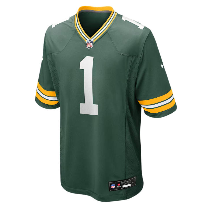 Nike Nike NFL Rugby Jerseys Men's Green V Neck Moderate