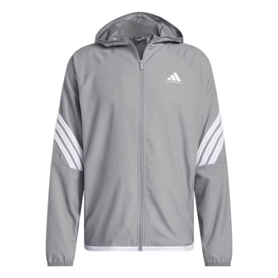 Adidas Adidas Basketball Jerseys Men's Gray Three Hooded Non Detachable Moderate