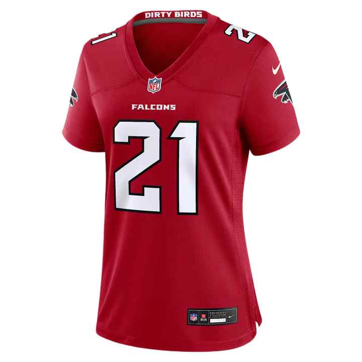Nike Nike Atlanta Falcons Rugby Jerseys Women's Red V Neck Moderate