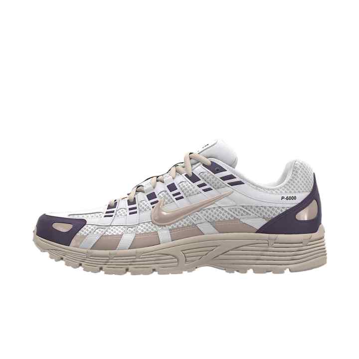 Nike Nike P 6000 Running Shoes Women's Low Top White Dark Purple Light Khaki