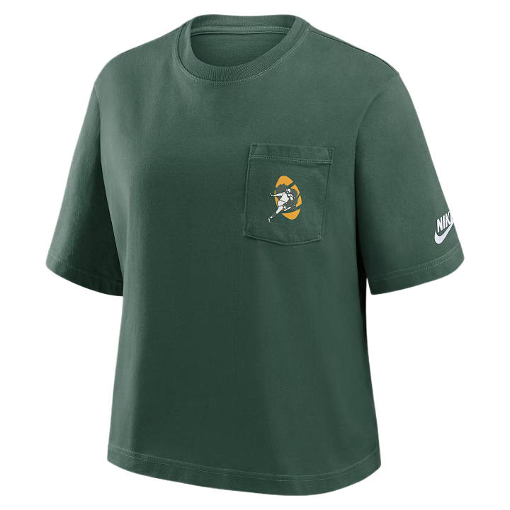 Nike Nike T Shirts Women's Green Crew Neck Moderate