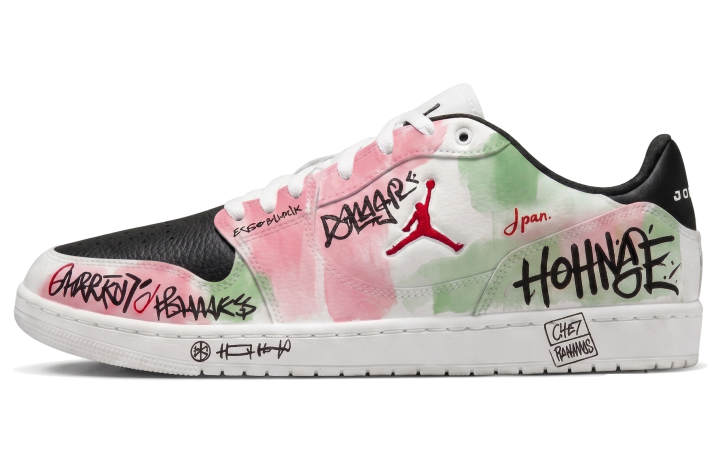 Jordan Jordan COURT CONNECT Skateboard Shoes Unisex Low Top Green/Pink/Black
