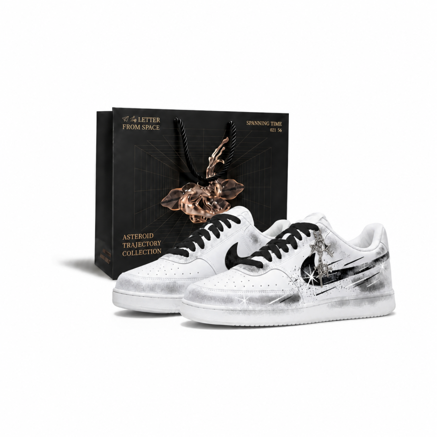 Nike Nike Court Vision Skateboard Shoes Unisex Low Top Black Gray White