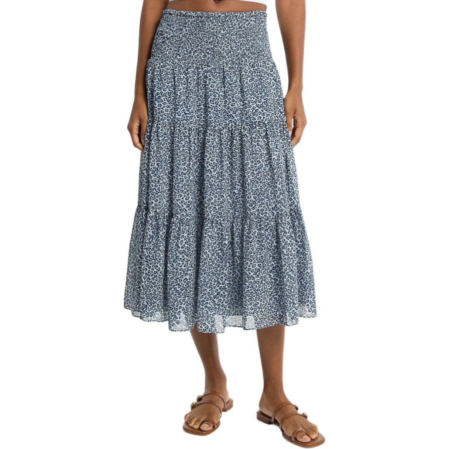 MICHAEL KORS Casual Long Skirts Women's Dark Chestnut Brown Moderate Midi Skirt Other