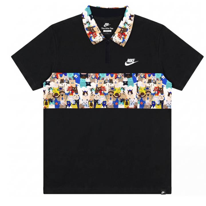 Nike Nike Sportswear Polo Shirts Unisex Black Polo Collar Moderate
