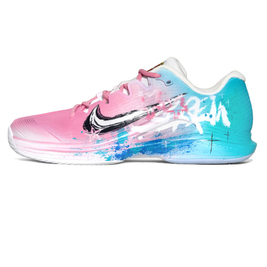 Nike Nike Vapor 12 Springtime Graffiti Low top Tennis Shoes Men's Pink Blue