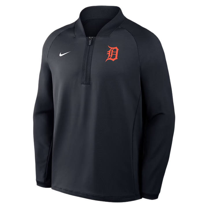 Nike Nike Detroit Tigers T Shirts Men's Marine Blue Baseball Collar Moderate