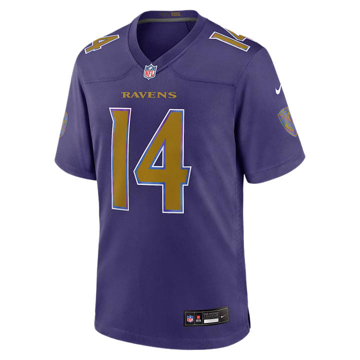 Nike Nike Rugby Jerseys Men's Purple V Neck Moderate