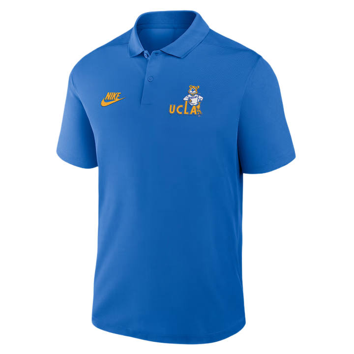 Nike Nike Dri Fit College Polo Shirts Men's Signal Blue Polo Collar Moderate Other
