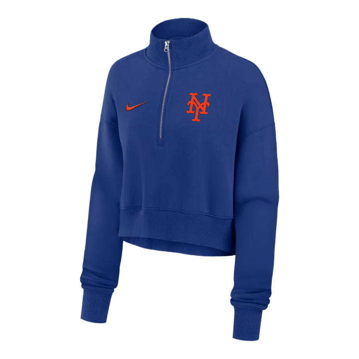 Nike Nike X MLB Baseball Jerseys Women's Sprint Blue Crew Neck Moderate