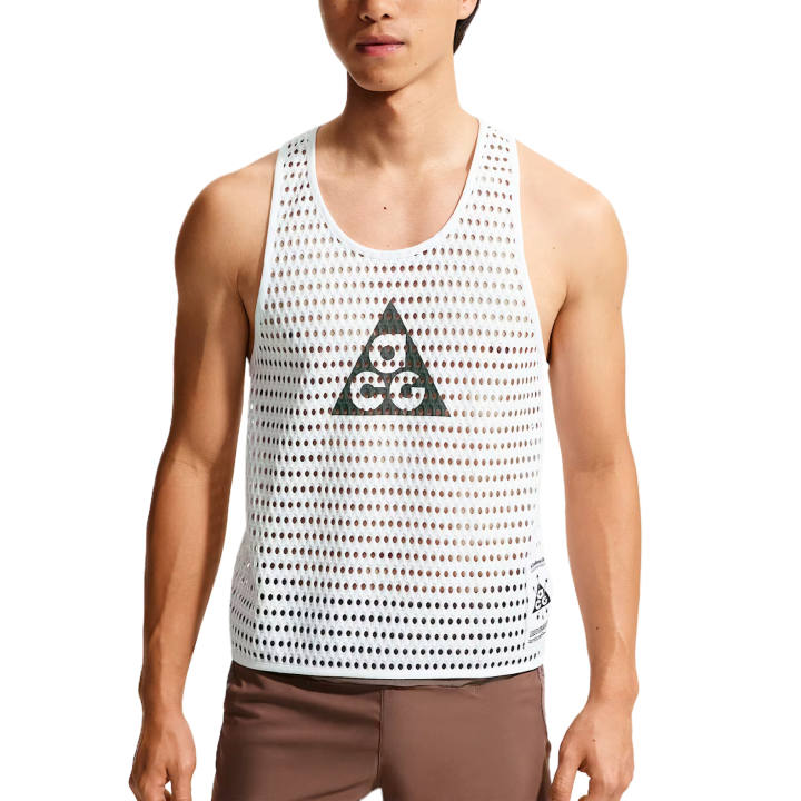 Nike Nike ACG Running Tank Tops Men's White/Coal Black Moderate
