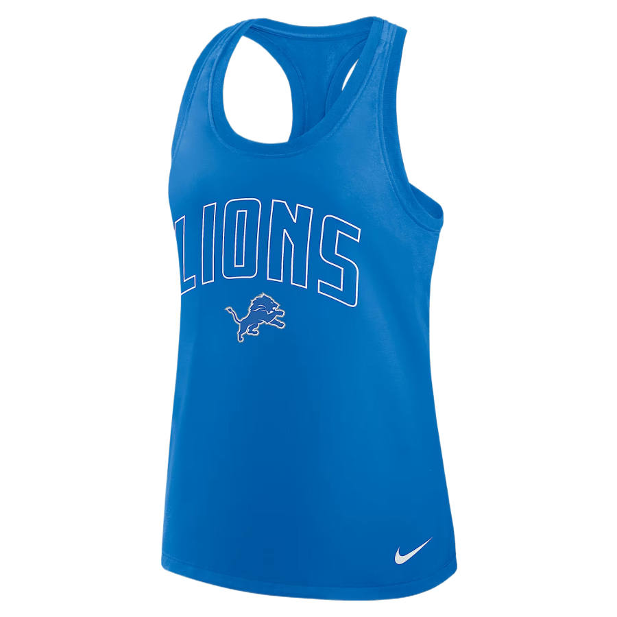 Nike Nike Detroit Lions Tank Tops Women's Blue Crew Neck Moderate Other