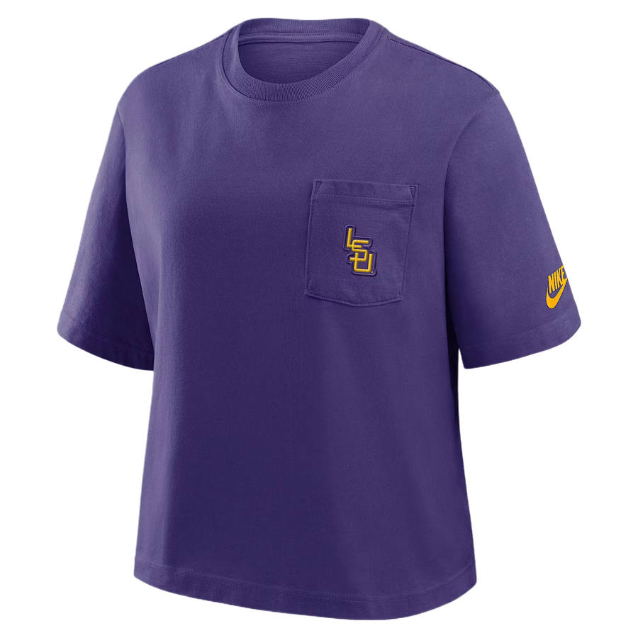 Nike Nike College T Shirts Women's Purple Crew Neck Moderate