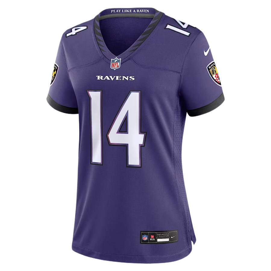 Nike Nike Rugby Jerseys Women's Purple V Neck Moderate