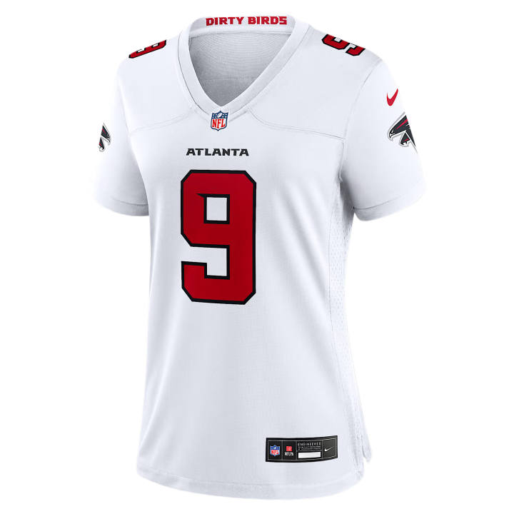 Nike Nike Atlanta Falcons Rugby Jerseys Women's White V Neck Moderate