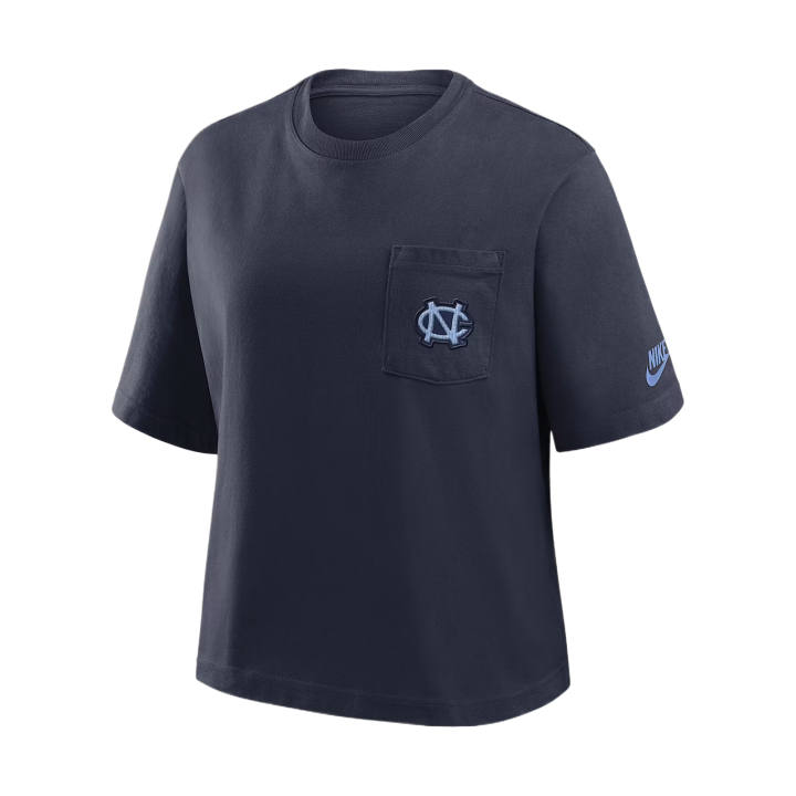 Nike Nike T Shirts Women's Marine Blue Crew Neck Moderate
