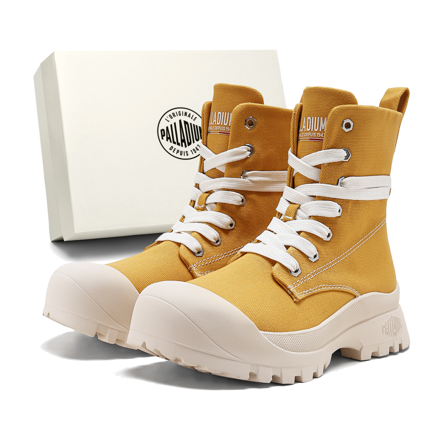 Palladium Combat Boots Men's Yellow Boots/Black/Brown/Beige Gray