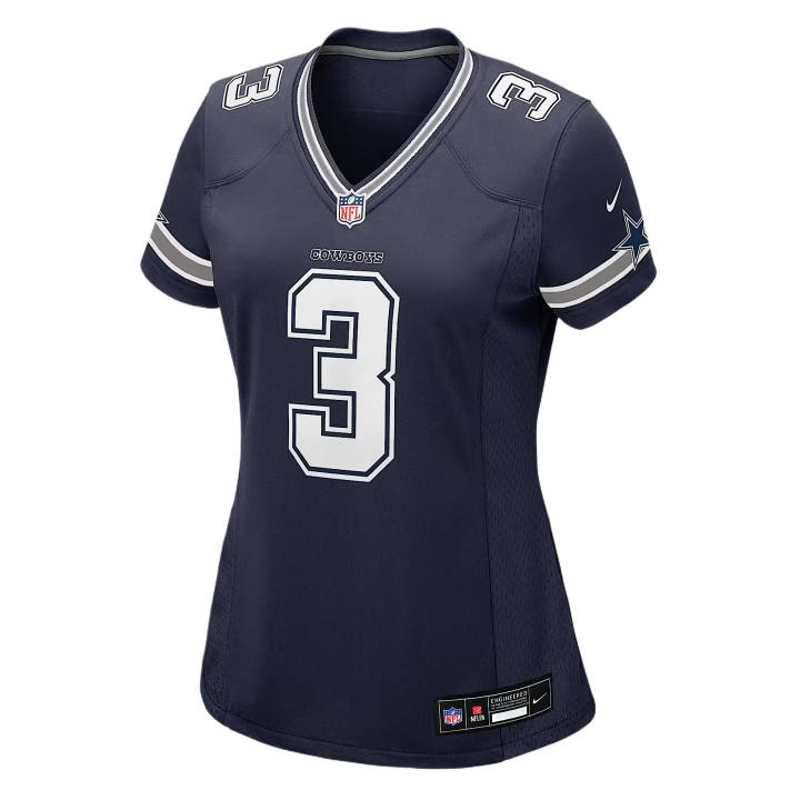 Nike Nike NFL Rugby Jerseys Women's Marine Blue V Neck Moderate
