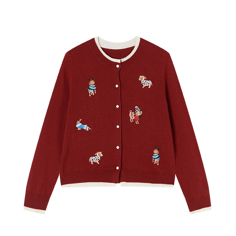 XIANGYING Knitwear Women's Crew Neck Moderate