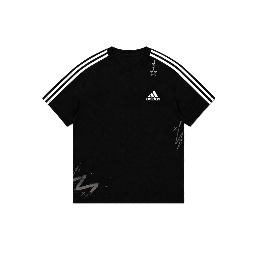 Adidas Adidas Football T Shirts Unisex Black Crew Neck Moderate Other