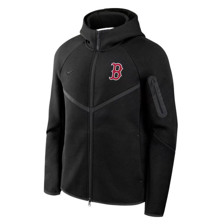 Nike Nike Boston Red Sox Sweatshirts Men's Black Hooded Non Detachable Moderate