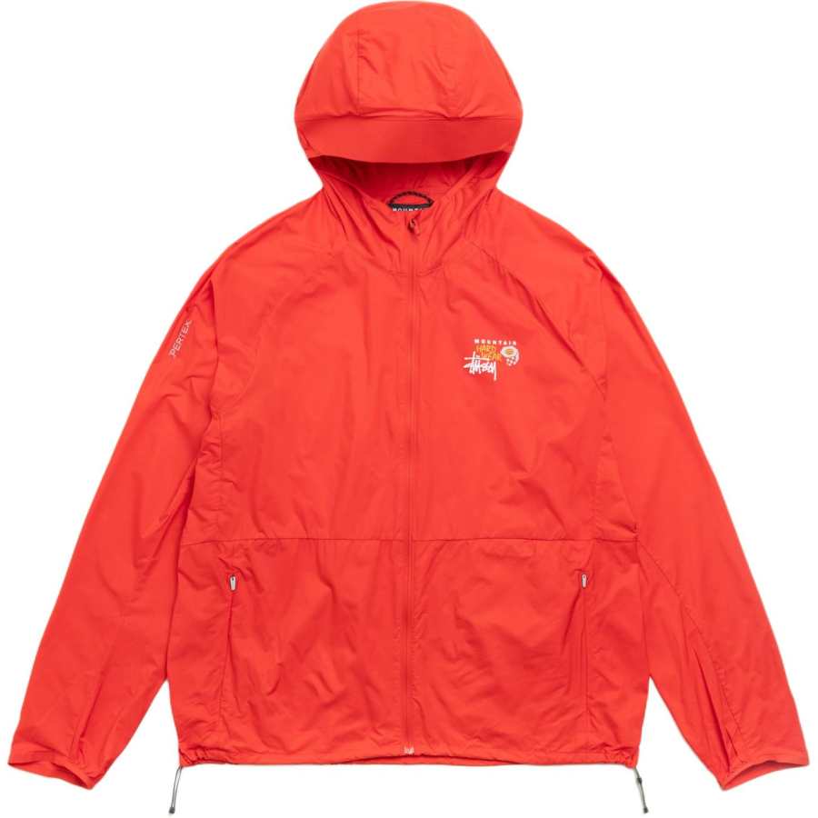 Stussy X MOUNTAIN HARDWEAR Stussy X MOUNTAIN HARDWEAR Windbreaker Jackets Unisex Hooded Non Detachable Thin Other