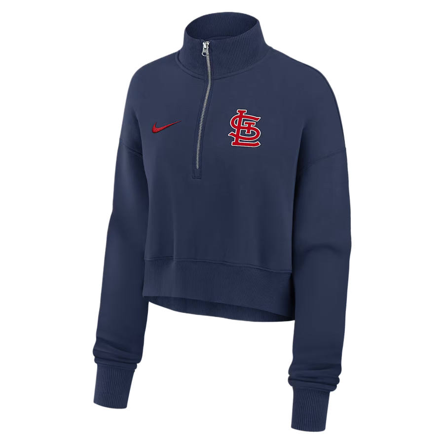 Nike Nike St. Louis Cardinals Sweatshirts Women's Marine Blue Stand Collar Moderate