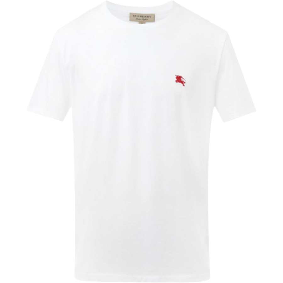 Burberry T Shirts Men's White Crew Neck Moderate