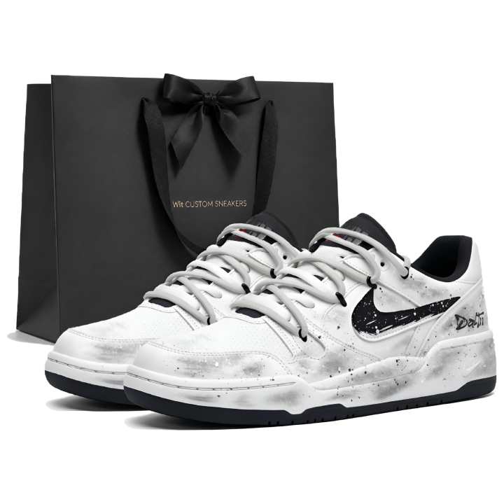Nike Nike Full Force Skateboard Shoes Men's Low Top White Black Colorway