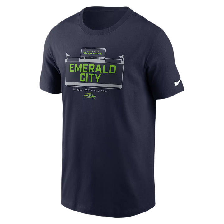 Nike Nike NFL T Shirts Men's Marine Blue Crew Neck Moderate