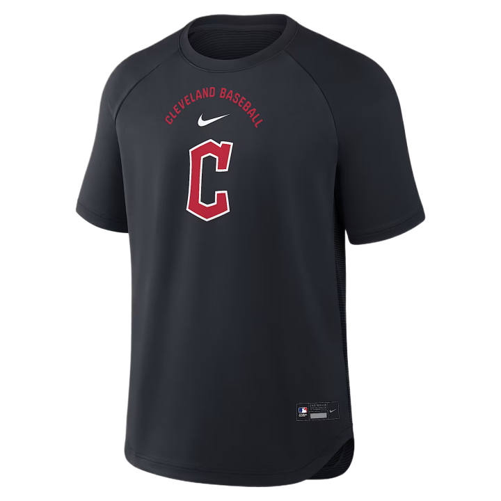 Nike Nike Cleveland Guardians T Shirts Men's Marine Blue Crew Neck Moderate