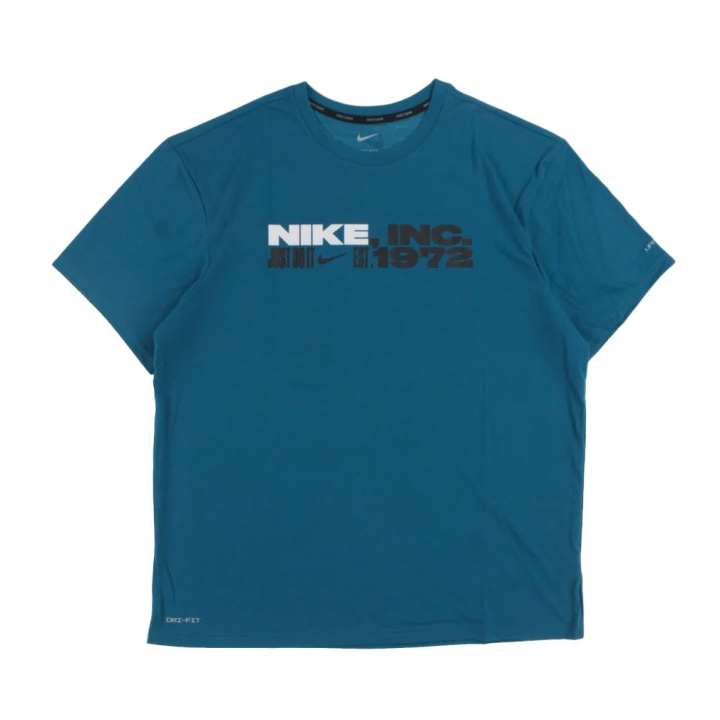 Nike Nike X URBAN RESEARCH DOORS Quick Dry T Shirts Unisex Abyss Green Crew Neck Moderate