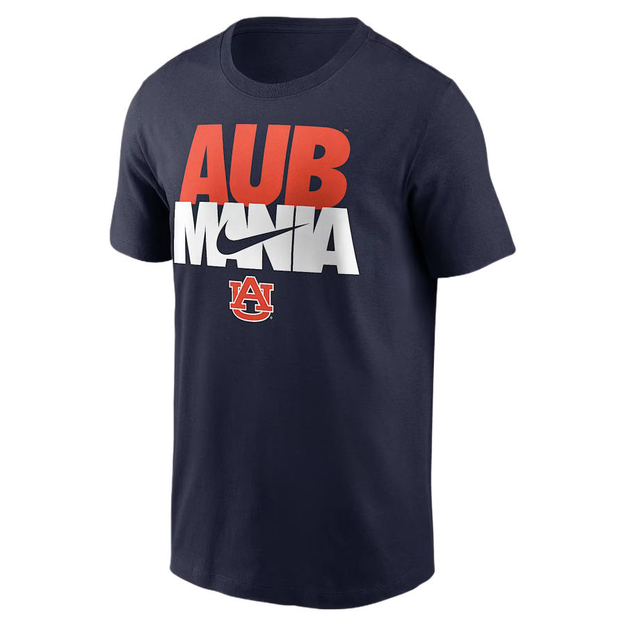 Nike Nike College T Shirts Men's Marine Blue Crew Neck Moderate