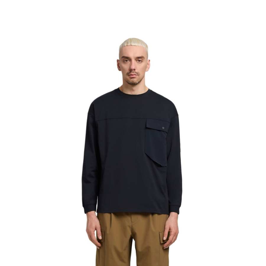 SALOMON T Shirts Men's Pitch Black Crew Neck