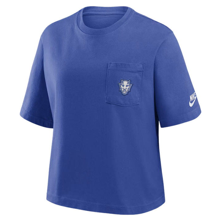 Nike Nike College T Shirts Women's Royal Crew Neck Moderate