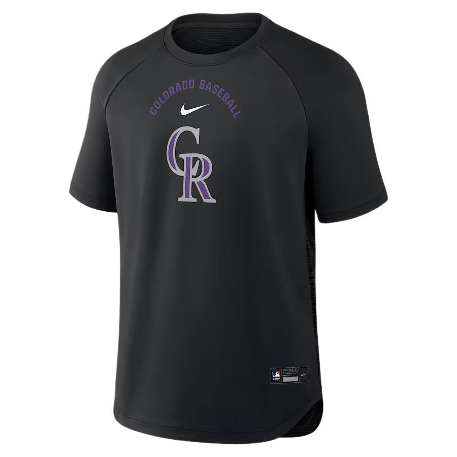 Nike Nike Colorado Rockies T Shirts Men's Black Crew Neck Moderate